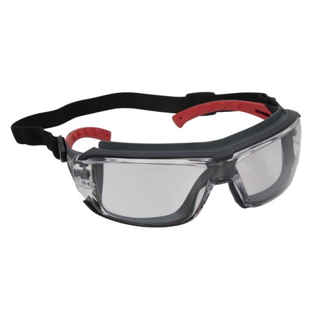 212 PERFORMANCE Premium Gasket Sealed Anti-Fog Clear Lens Safety Glasses with Removable Headband in Black and Red EPE14-05-03